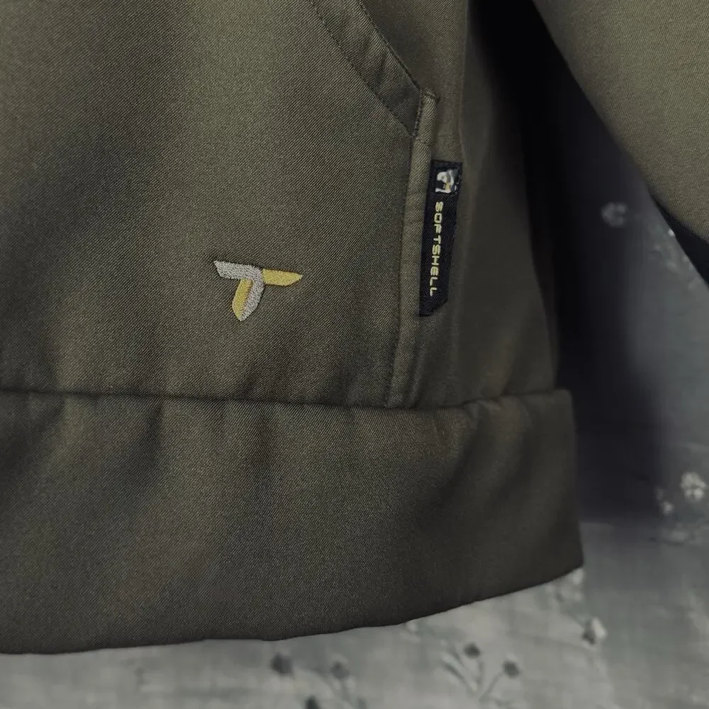 Columbia Titanium Interchange‎ Jacket Mens XXL Olive Green Full Zip Lined Hooded